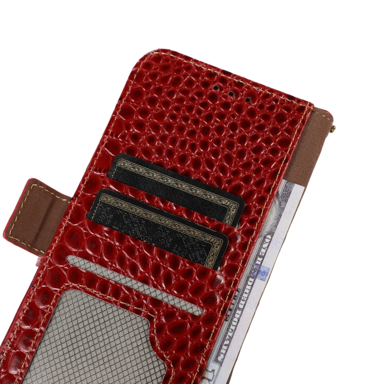 For Samsung Galaxy A04 4G Crocodile Top Layer Cowhide Leather Phone Case(Red) - Galaxy Phone Cases by buy2fix | Online Shopping UK | buy2fix