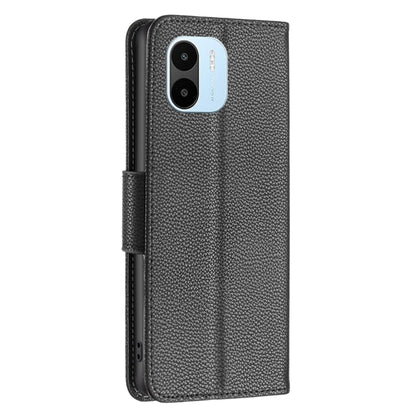 For Xiaomi Redmi A1/Redmi A1+ Litchi Texture Pure Color Leather Phone Case(Black) - Xiaomi Cases by buy2fix | Online Shopping UK | buy2fix