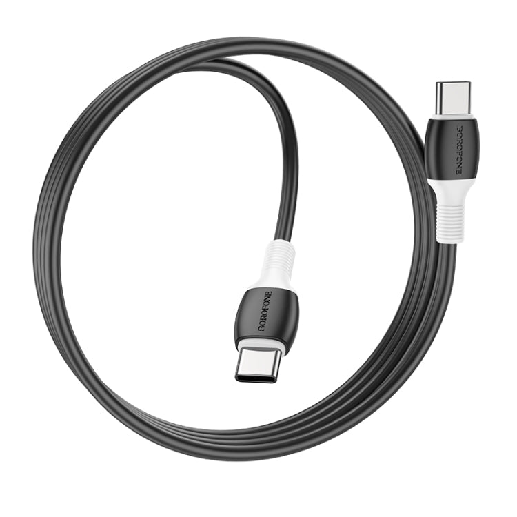 Borofone BX84 1m 60W USB-C / Type-C to Type-C Rise Charging Data Cable(White) -  by Borofone | Online Shopping UK | buy2fix