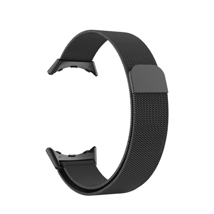 For Google Pixel Watch Milanese Stainless Steel Metal Watch Band(Black) - Smart Wear by buy2fix | Online Shopping UK | buy2fix