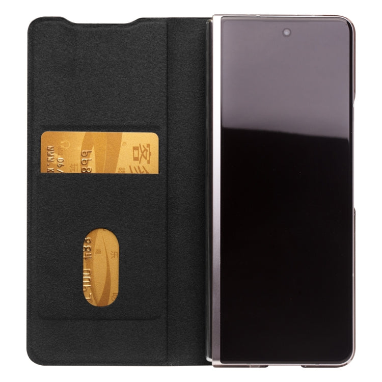 For Samsung Galaxy Z Fold3 5G/W22 5G QIALINO Ultrathin Genuine Leather Phone Case(Black) - Galaxy Phone Cases by QIALINO | Online Shopping UK | buy2fix