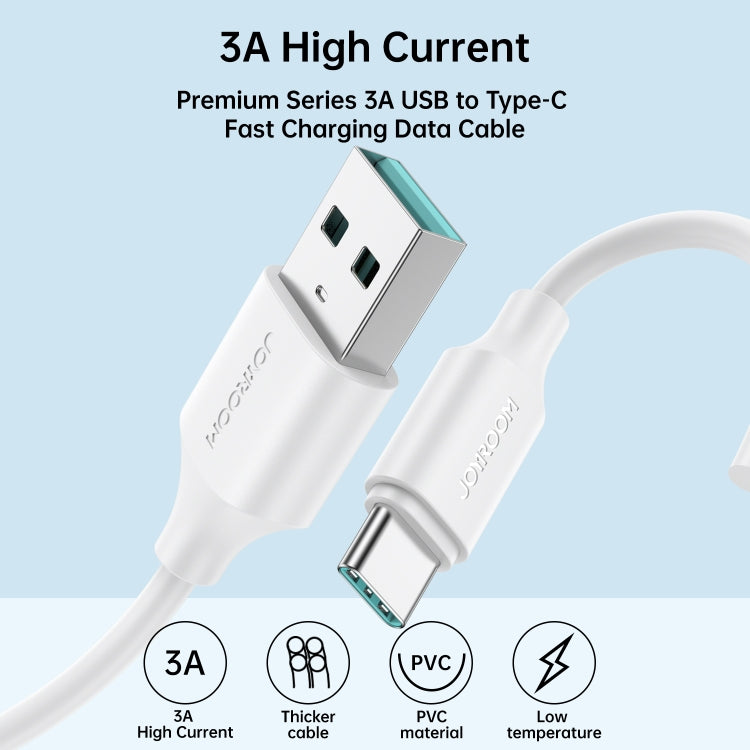 JOYROOM S-UC027A9 3A USB to USB-C/Type-C Fast Charging Data Cable, Length: 2m(White) -  by JOYROOM | Online Shopping UK | buy2fix