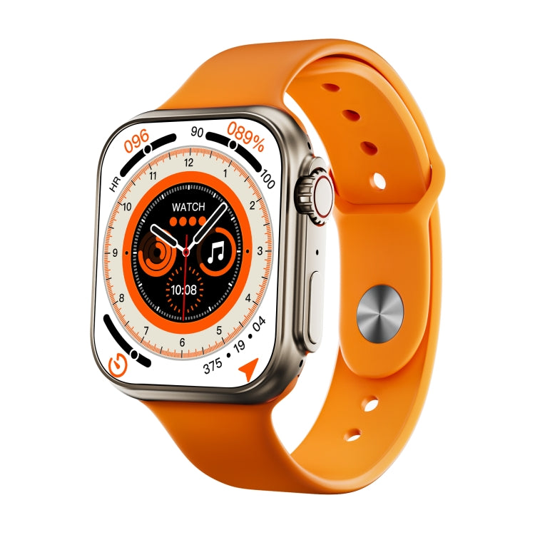WS8 Pro 2.0 inch IPS Full Touch Screen Smart Watch, IP67 Waterproof Support Heart Rate & Blood Oxygen Monitoring / Sports Modes(Gold+Orange) - Smart Wear by buy2fix | Online Shopping UK | buy2fix
