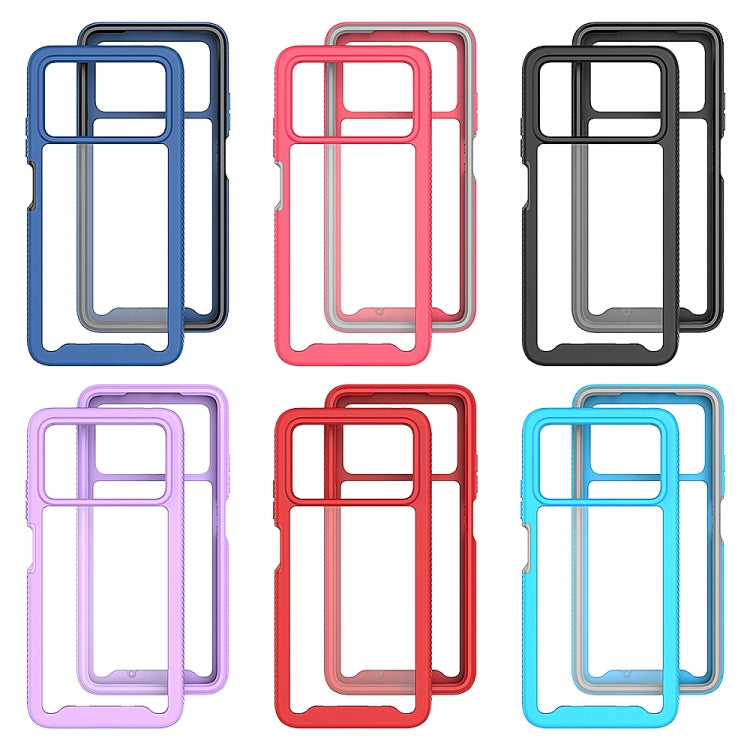 For Xiaomi Poco X4 Pro 5G Starry Sky Solid Color Shockproof TPU Clear PC Phone Case(Frosted Pink) - Poco X4 Pro 5G Cases by buy2fix | Online Shopping UK | buy2fix