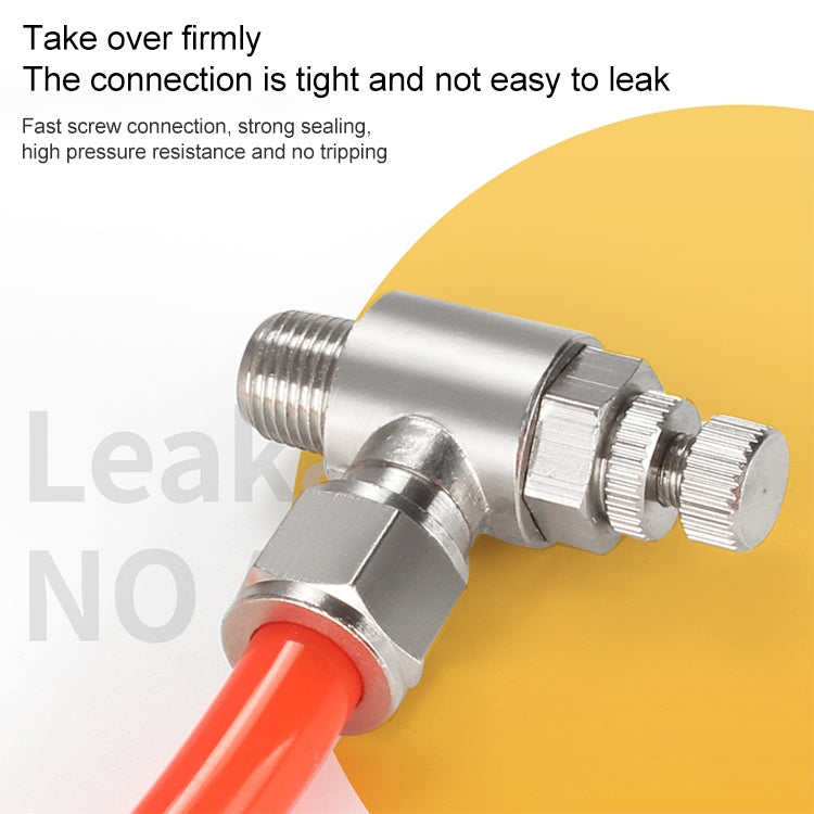 SL8-02 LAIZE Nickel Plated Copper Trachea Quick Fitting Throttle Valve Lock Female Connector -  by LAIZE | Online Shopping UK | buy2fix