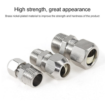 PC12-04 LAIZE Nickel Plated Copper Reducer Straight Pneumatic Quick Fitting Connector -  by LAIZE | Online Shopping UK | buy2fix