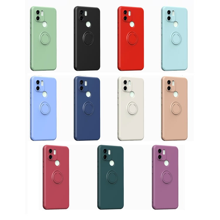 For Xiaomi Redmi A1 Ring Kickstand TPU Silicone Phone Case(Mint Green) - Xiaomi Cases by buy2fix | Online Shopping UK | buy2fix