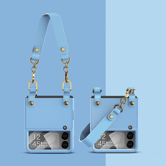 For Samsung Galaxy Z Flip4 GKK Integrated Ultra-thin Handbag Phone Case(Blue) - Galaxy Z Flip4 5G Cases by GKK | Online Shopping UK | buy2fix