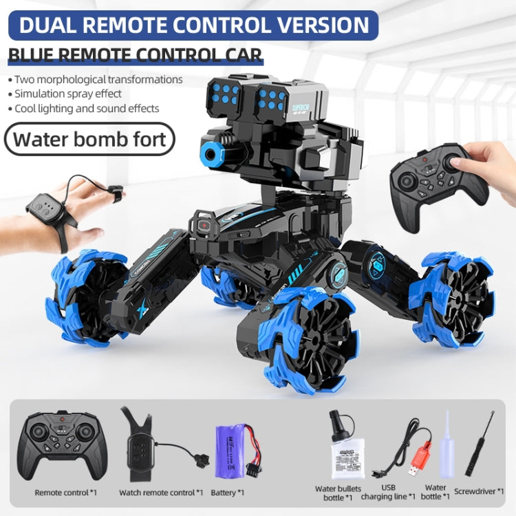 DM-528 Four-wheel Battle Blooming Tire Spray Remote Control Car, Specification:Dual Control Water Bomb(Blue) - RC Cars by buy2fix | Online Shopping UK | buy2fix