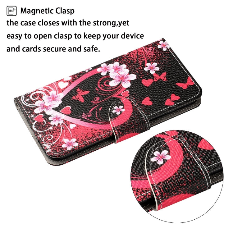 For Xiaomi Redmi A1 Colored Drawing Pattern Leather Phone Case(Red Heart) - Xiaomi Cases by buy2fix | Online Shopping UK | buy2fix
