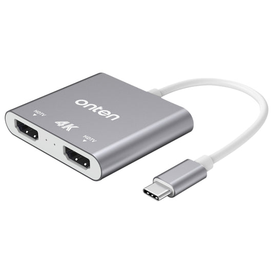 Onten OTN-9175B 4K USB-C / Type-C to Dual HDMI Output Converter(White) - Converter by Onten | Online Shopping UK | buy2fix