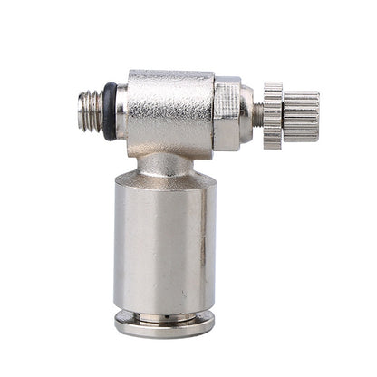 SL8-04 LAIZE Nickel Plated Copper Male Thread Throttle Valve Pneumatic Connector -  by LAIZE | Online Shopping UK | buy2fix