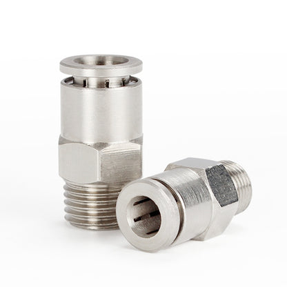 PC14-02 LAIZE Nickel Plated Copper Male Thread Straight Pneumatic Quick Connector -  by LAIZE | Online Shopping UK | buy2fix