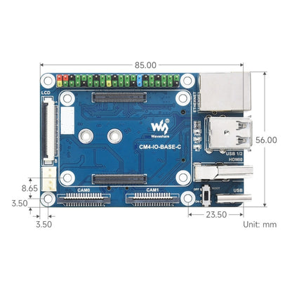 Waveshare Mini Base Board Designed for Raspberry Pi Compute Module 4 - Mini PC Accessories by WAVESHARE | Online Shopping UK | buy2fix