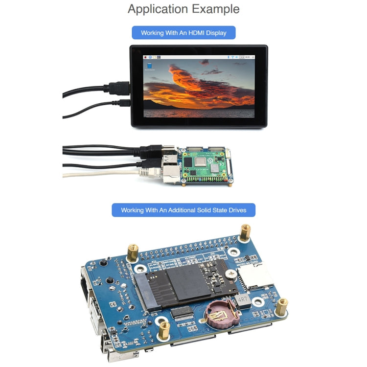 Waveshare Mini Base Board Designed for Raspberry Pi Compute Module 4 - Mini PC Accessories by WAVESHARE | Online Shopping UK | buy2fix