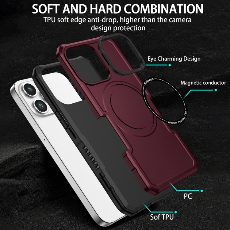 For Samsung Galaxy S23+ 5G MagSafe Shockproof Armor Phone Case(Wine Red) - Galaxy S23+ 5G Cases by buy2fix | Online Shopping UK | buy2fix