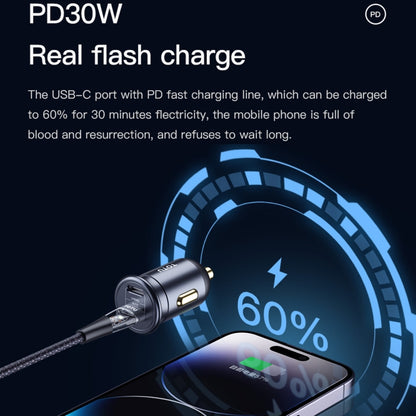 TOTUDESIGN 30W Car Fast Charging, Interface:USB-C / Typ-C + USB-C / Typ-C - In Car by TOTUDESIGN | Online Shopping UK | buy2fix