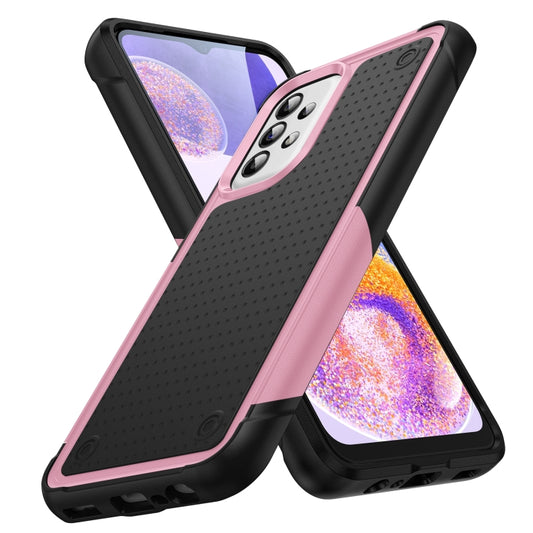 For Samsung Galaxy A23 PC + TPU Shockproof Protective Phone Case(Pink+Black) - Galaxy Phone Cases by buy2fix | Online Shopping UK | buy2fix