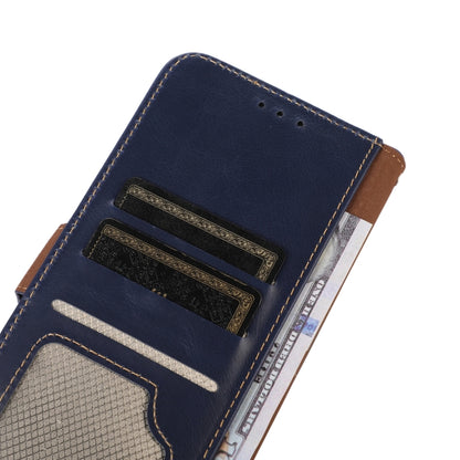 For Samsung Galaxy A04e Crazy Horse Top Layer Cowhide Leather Phone Case(Blue) - Galaxy Phone Cases by buy2fix | Online Shopping UK | buy2fix