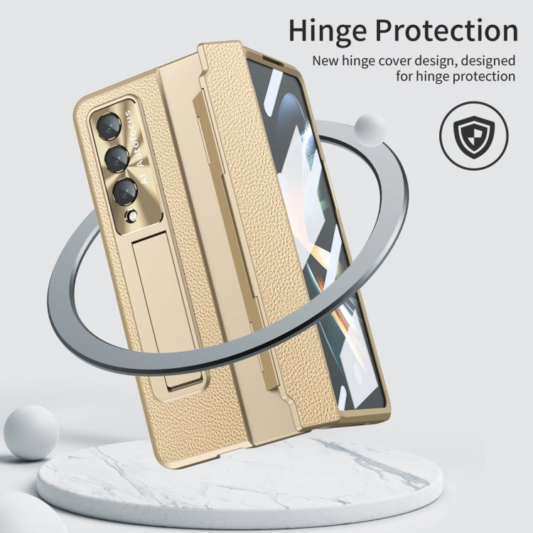 For Samsung Galaxy Z Fold4 Integrated Full Coverage Phone Case with Hinge(Gold) - Galaxy Z Fold4 5G Cases by buy2fix | Online Shopping UK | buy2fix