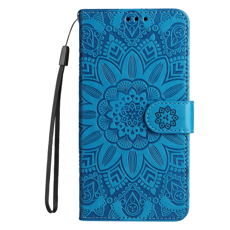 For Huawei nova 10 Embossed Sunflower Leather Phone Case(Blue) - Huawei Cases by buy2fix | Online Shopping UK | buy2fix