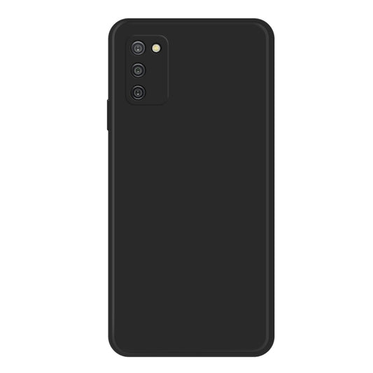 For Samsung Galaxy A03s EU Version Imitation Liquid Silicone Phone Case(Black) - Galaxy Phone Cases by buy2fix | Online Shopping UK | buy2fix