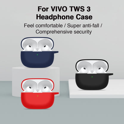 For vivo TWS 3 Silicone Earphone Protective Case(Dark Blue) - Other Earphone Case by buy2fix | Online Shopping UK | buy2fix