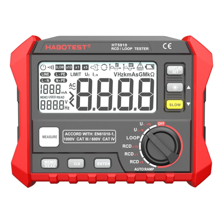 HABOTEST HT5910 Leakage Switch & Loop Resistance Tester - Battery & Resistance Tester by HABOTEST | Online Shopping UK | buy2fix