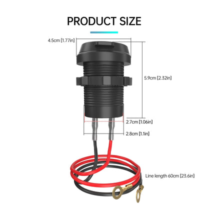 ZH-1786A2 QC3.0 USB-A + Type-C Dual Interface Car Charger, Cable Length: 60cm - In Car by buy2fix | Online Shopping UK | buy2fix