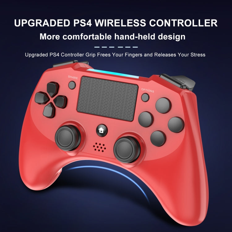 398 Bluetooth 5.0 Wireless Game Controller for PS4 / PC / Android(Red) - Gamepads by buy2fix | Online Shopping UK | buy2fix