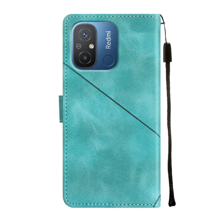 For Xiaomi Redmi 12C / 11A 4G Skin-feel Embossed Leather Phone Case(Green) - Xiaomi Cases by buy2fix | Online Shopping UK | buy2fix