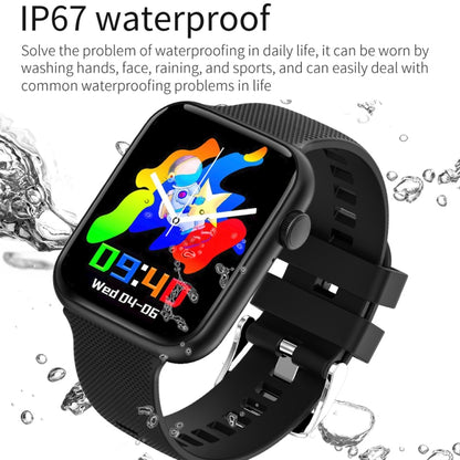 HT15 1.85 inch Silicone Band IP67 Waterproof Smart Watch, Support Bluetooth Calling / Sleep Monitoring(Black) - Smart Wear by buy2fix | Online Shopping UK | buy2fix