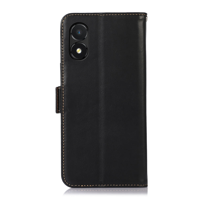 For Honor X5 Crazy Horse Top Layer Cowhide Leather Phone Case(Black) - Honor Cases by buy2fix | Online Shopping UK | buy2fix