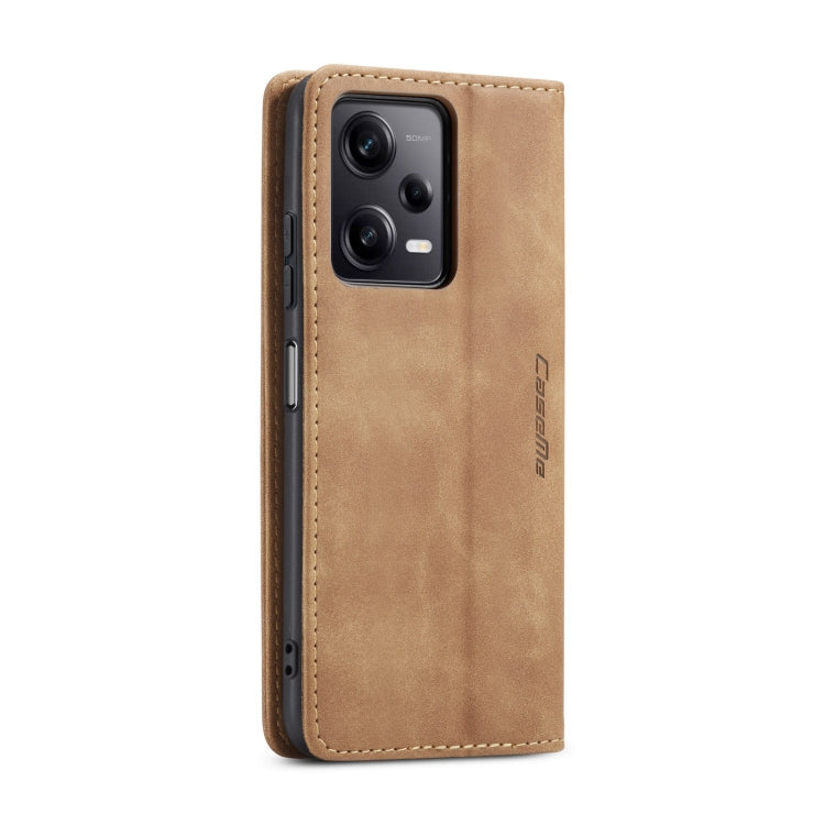 For Xiaomi Redmi Note 12 Pro 5G / Poco X5 Pro CaseMe 013 Multifunctional Horizontal Flip Leather Phone Case(Brown) - Xiaomi Cases by CaseMe | Online Shopping UK | buy2fix