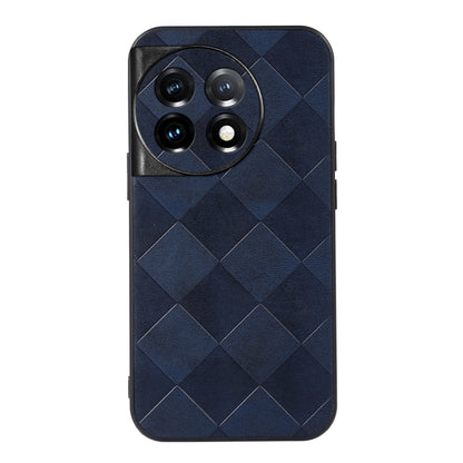 For OnePlus 11R/Ace 2 Weave Plaid PU Phone Case(Blue) - OnePlus Cases by buy2fix | Online Shopping UK | buy2fix
