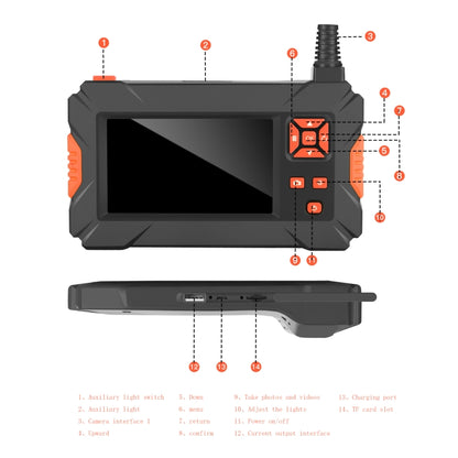 P130 8mm 4.3 inch Dual Camera with Screen Endoscope, Length:10m - Consumer Electronics by buy2fix | Online Shopping UK | buy2fix