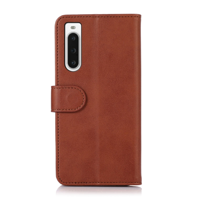 For Sony Xperia 10 V Cow Texture Leather Phone Case(Brown) - Sony Cases by buy2fix | Online Shopping UK | buy2fix