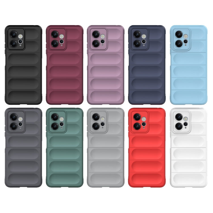 For Xiaomi Redmi Note 12 4G Global Magic Shield TPU + Flannel Phone Case(Light Blue) - Note 12 Cases by buy2fix | Online Shopping UK | buy2fix