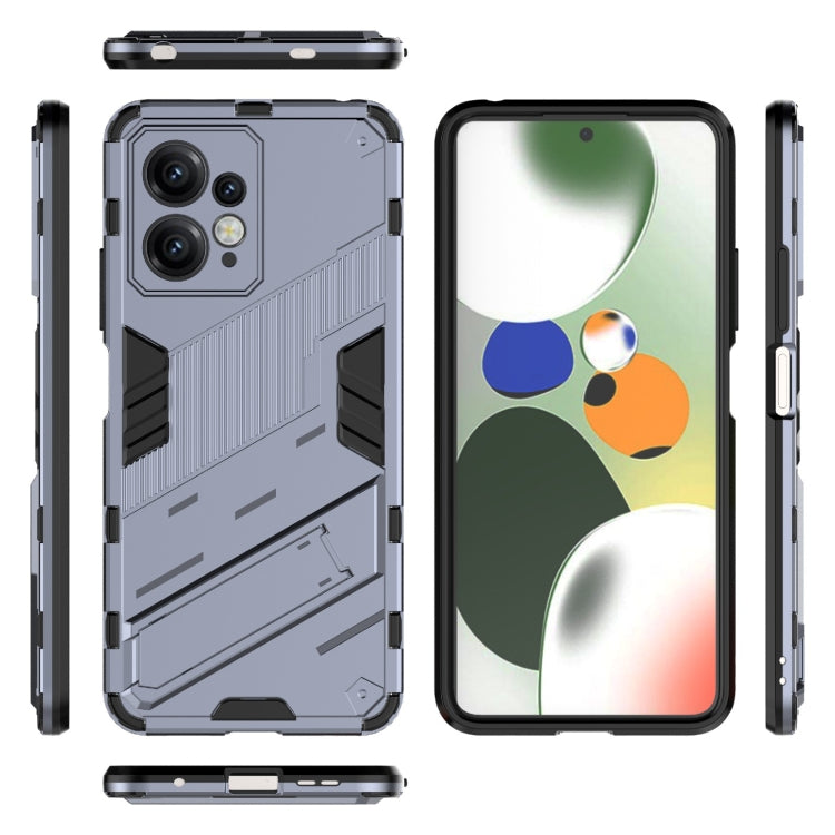 For Xiaomi Redmi Note 12 4G Global Punk Armor 2 in 1 PC + TPU Shockproof Phone Case with Holder(Grey) - Note 12 Cases by buy2fix | Online Shopping UK | buy2fix