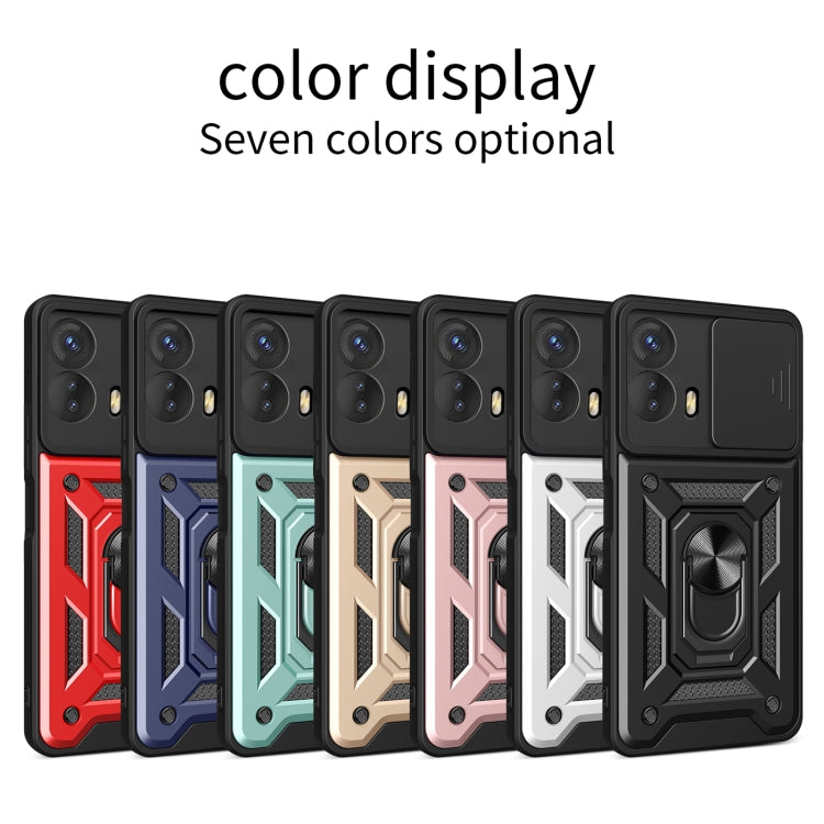 For Motorola Moto G73 5G Sliding Camera Cover Design TPU+PC Phone Case(Black) - Motorola Cases by buy2fix | Online Shopping UK | buy2fix
