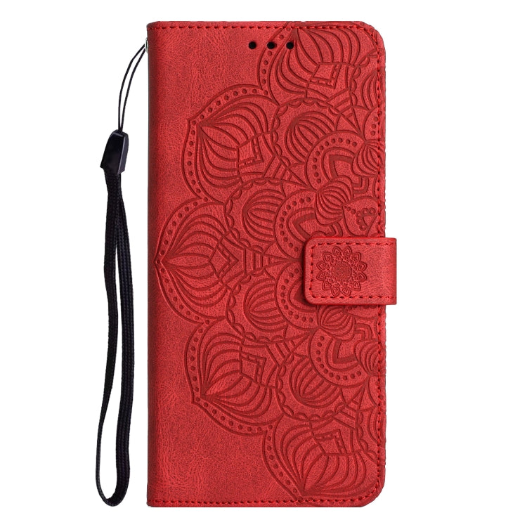 For Xiaomi Redmi 12C Mandala Embossed Flip Leather Phone Case(Red) - Xiaomi Cases by buy2fix | Online Shopping UK | buy2fix