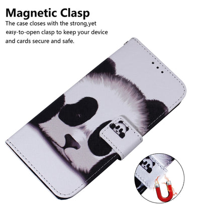 For TCL 408 Coloured Drawing Flip Leather Phone Case(Panda) - More Brand by buy2fix | Online Shopping UK | buy2fix
