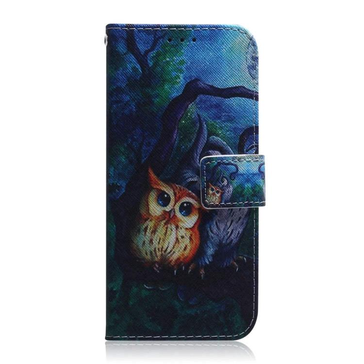 For Xiaomi Redmi 12C / 11A Coloured Drawing Flip Leather Phone Case(Oil Painting Owl) - Xiaomi Cases by buy2fix | Online Shopping UK | buy2fix