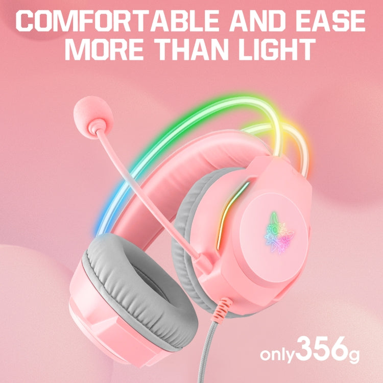 X26 USB+3.5mm RGB Wired Gaming Headset(Pink) -  by buy2fix | Online Shopping UK | buy2fix