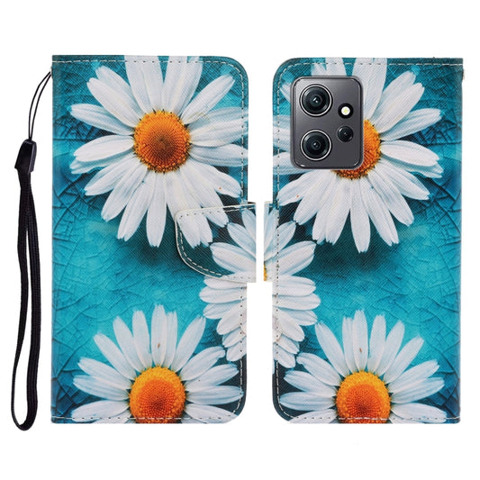 For Xiaomi Redmi Note 12 4G Global Colored Drawing Pattern Flip Leather Phone Case(Daisy) - Note 12 Cases by buy2fix | Online Shopping UK | buy2fix