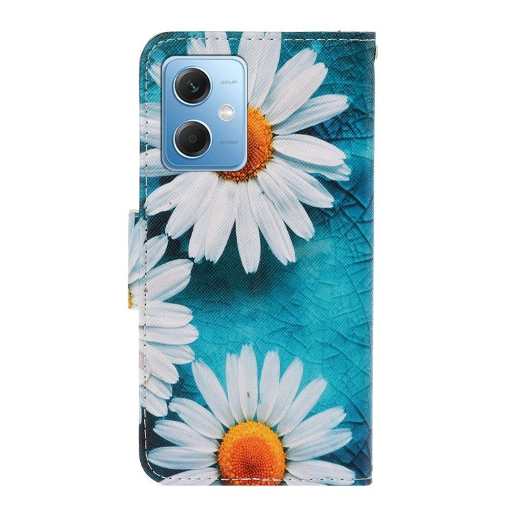 For Xiaomi Redmi Note 12 5G Global/Poco X5 Colored Drawing Pattern Flip Leather Phone Case(Daisy) - Note 12 Cases by buy2fix | Online Shopping UK | buy2fix