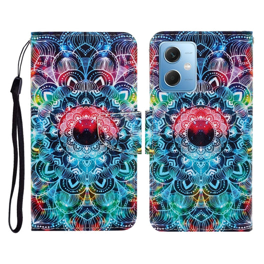 For Xiaomi Redmi Note 12 5G Global/Poco X5 Colored Drawing Pattern Flip Leather Phone Case(Mandala) - Note 12 Cases by buy2fix | Online Shopping UK | buy2fix