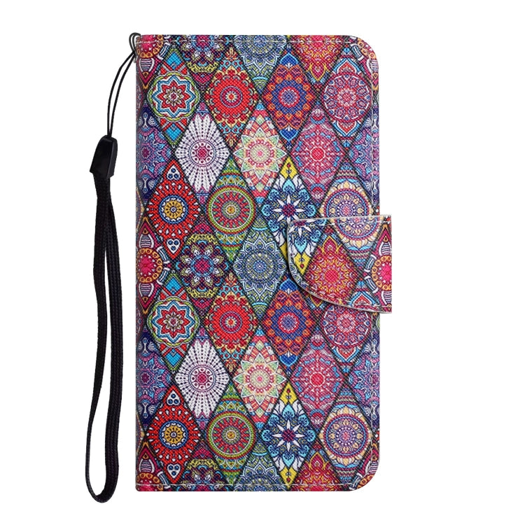 For Xiaomi Redmi Note 12 5G Global/Poco X5 Colored Drawing Pattern Flip Leather Phone Case(Diamond Kaleidoscope) - Note 12 Cases by buy2fix | Online Shopping UK | buy2fix