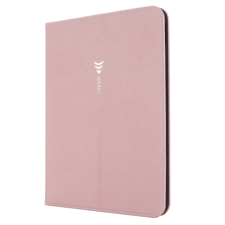 For iPad 2025 / 2022 GEBEI Silk Texture Flip Tablet Leather Case(Rose Gold) - iPad 2025 / 2022 Cases by GEBEI | Online Shopping UK | buy2fix