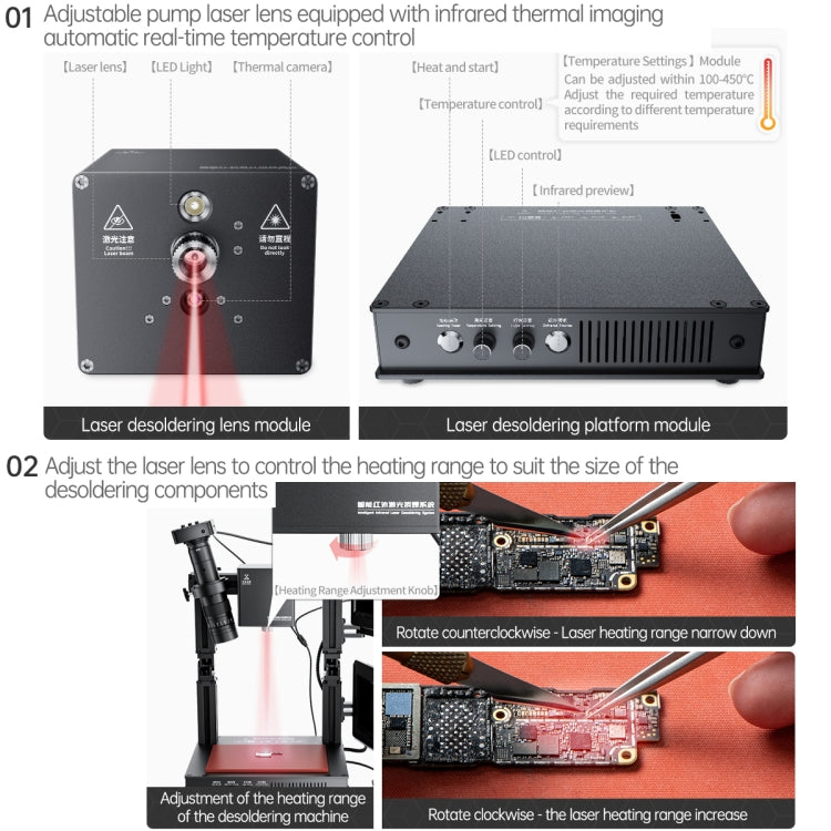 Mega-idea Intelligent Infrared Laser Desoldering Machine, Model:With Microscope Set(US Plug) - Repair & Spare Parts by QIANLI | Online Shopping UK | buy2fix